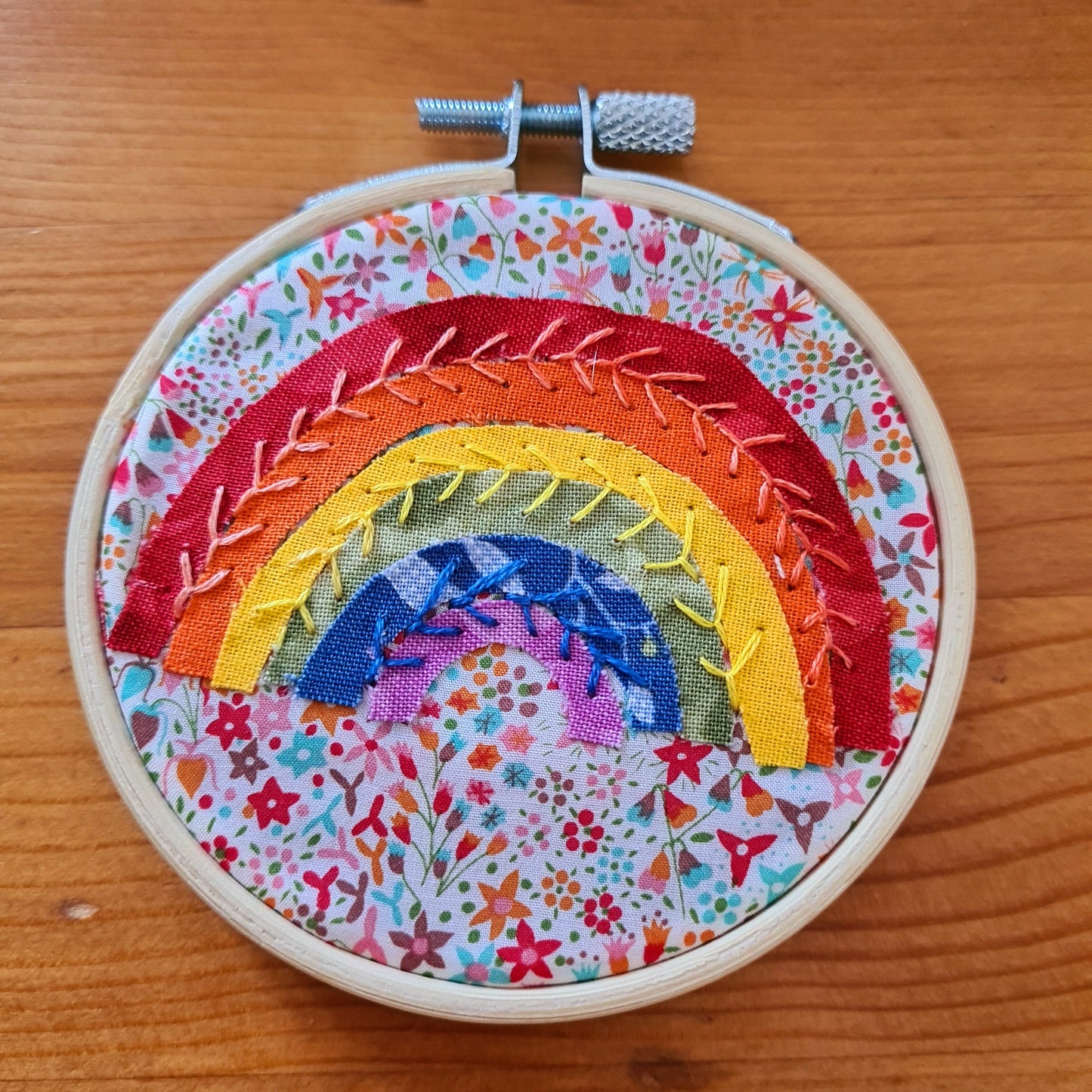 Rainbow Applique Hoop - Free PDF