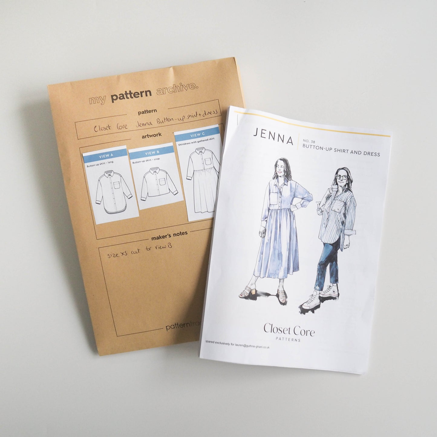 Pattern Storage Envelopes by Patterntrace